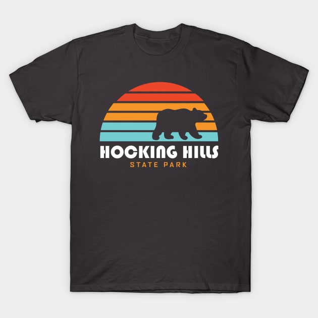 Hocking Hills State Park Bear Sunset T-Shirt by PodDesignShop